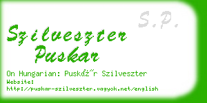 szilveszter puskar business card